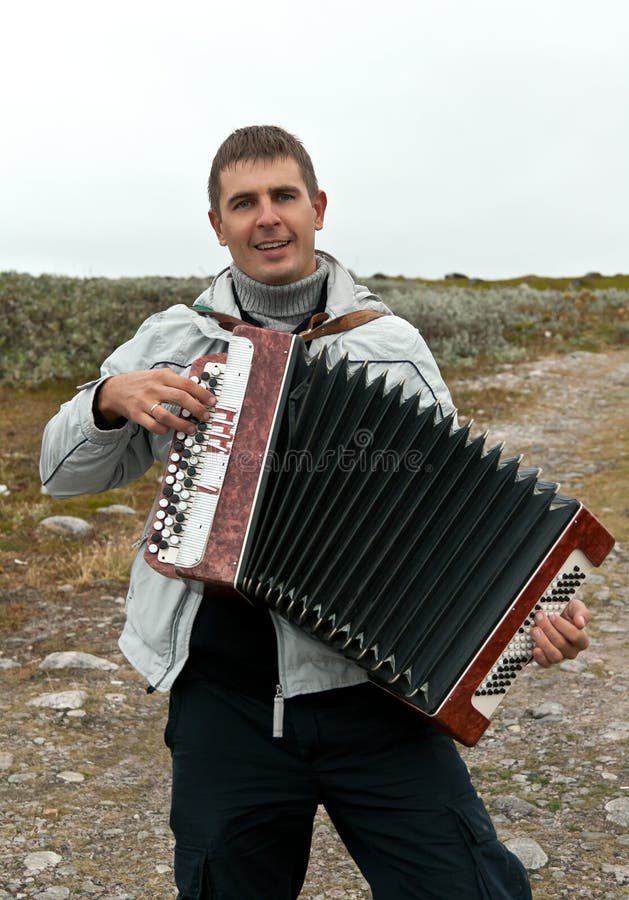 Man with an accordion