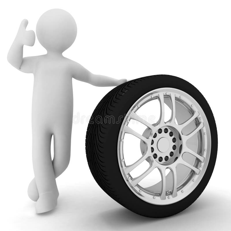 Man advertises car service vector illustration