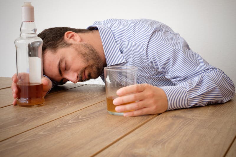 Man Alcohol Addicted Feeling Bad Stock Image Image Of Loneliness