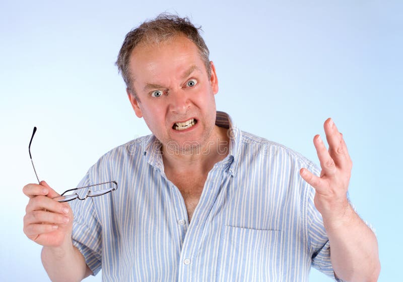 Man Angry about Something royalty free stock images