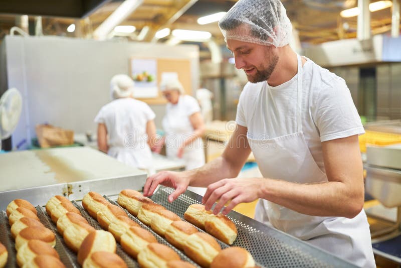 Man As a Baker in Training Baking Donuts Stock Photo Image of pancake