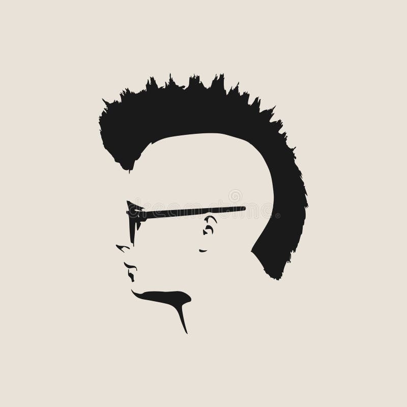 Man Avatar Profile View Male Face Silhouette Stock Vector