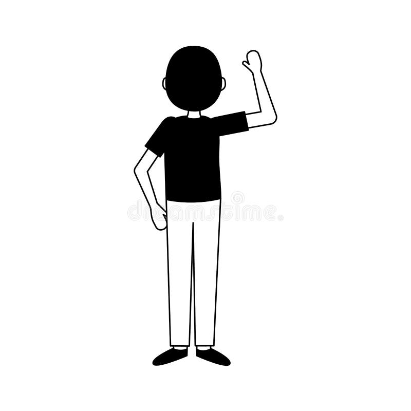 Back view man standing stock vector. Illustration of smart - 142622276