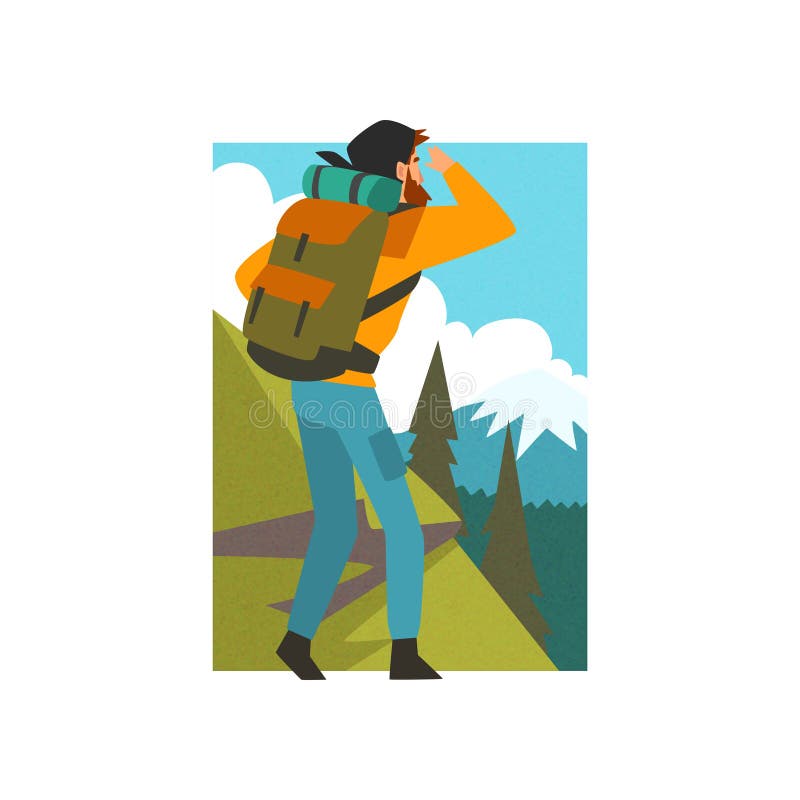 Boy With Backpack Looking Out From Brick Wall And Hanging Upside Down  Vector Set Stock Illustration - Download Image Now - iStock