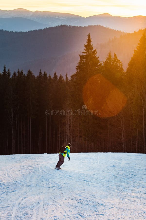 snowboarding with a backpack