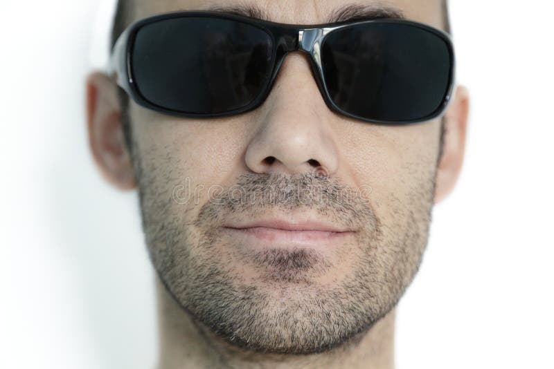 Man with a Beard Wearing Dark Sunglasses Stock Image - Image of beard ...