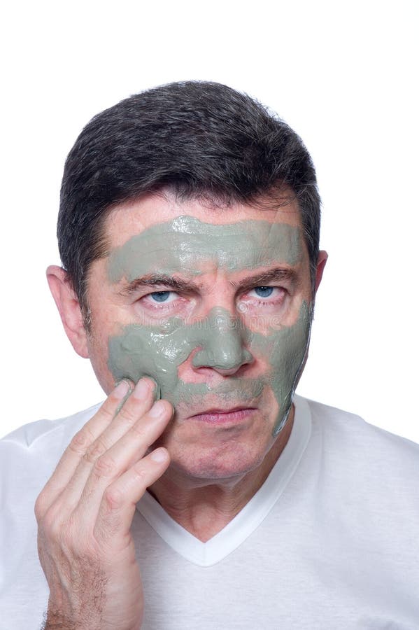 Man with beauty mask royalty free stock image Man with beauty mask royalty free stock image