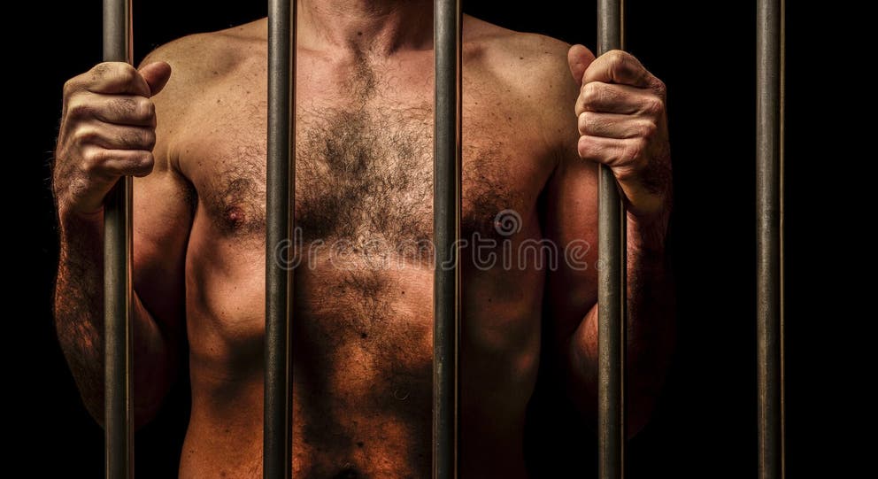 Man behind bars stock image. Image of legal, innocent - 77959513