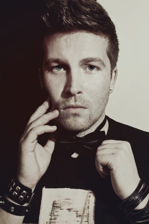 Man on a black background stock photo. Image of toned 55628478