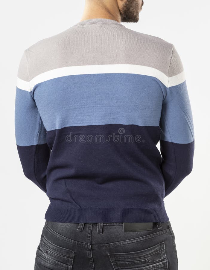 A Man in a Sweater and Black Jeans on a White Background Stock Image - Image of standing, 169788571