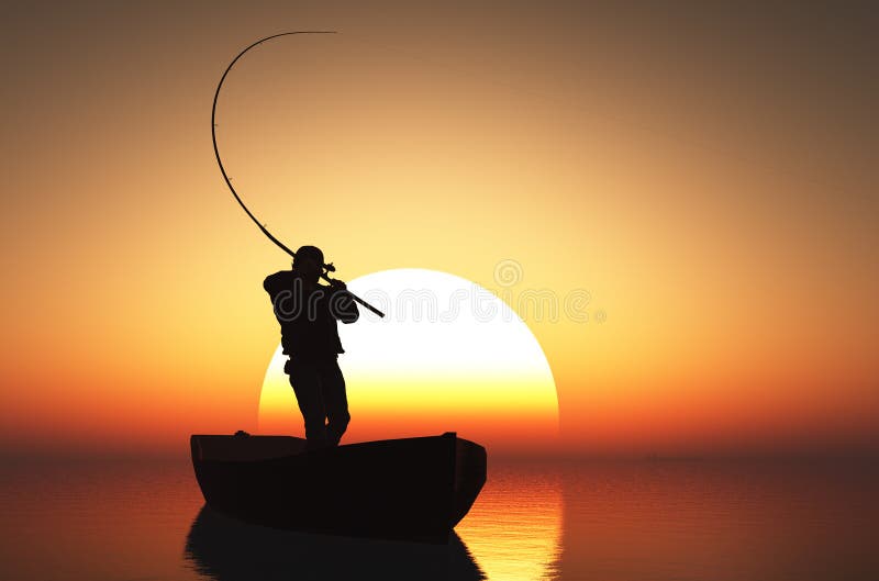 Fisherman Silhouette Stock Illustrations – 12,828 Fisherman