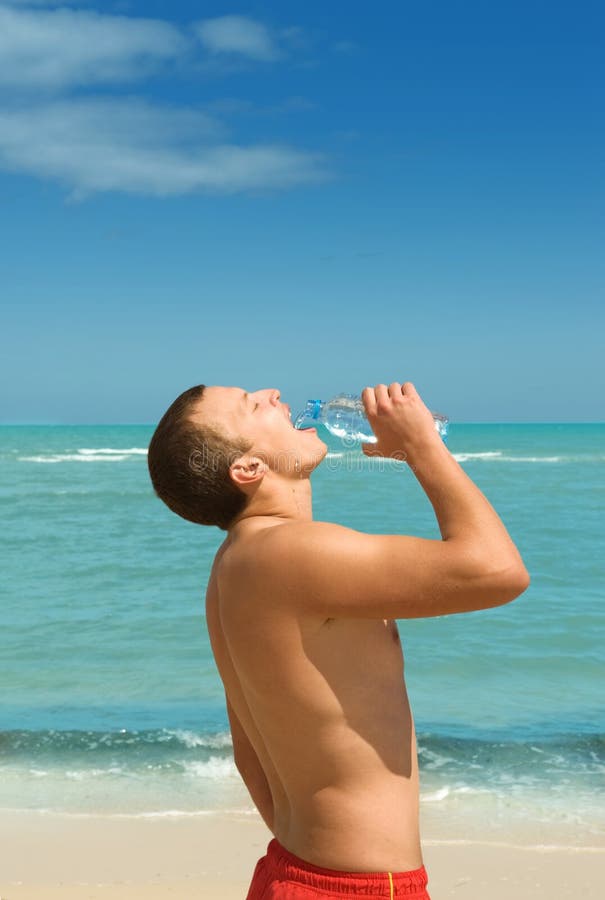 Water Bottle On Tropical Beach. Hydratation And Drinking Regime. Health And  Fitness. Stock Photo, Picture and Royalty Free Image. Image 99570352.