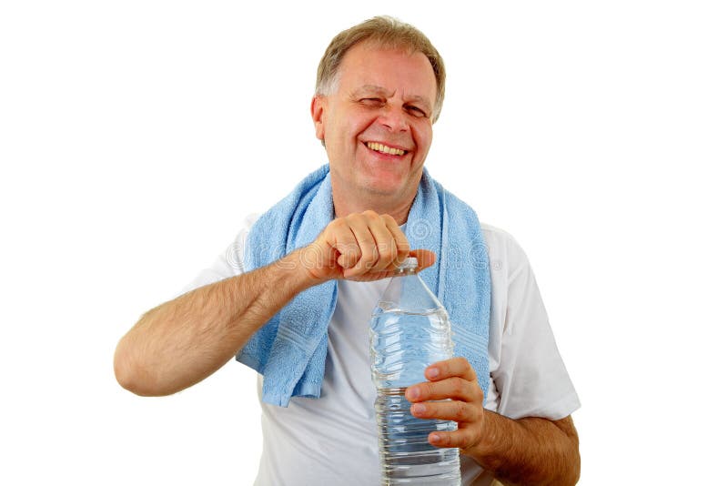 Man Holding Water Bottle Stock Photo 401572528