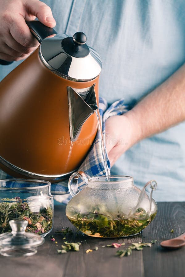 Man Brews Herbal Tea Kettle Stock Photos Free & RoyaltyFree Stock Photos from Dreamstime