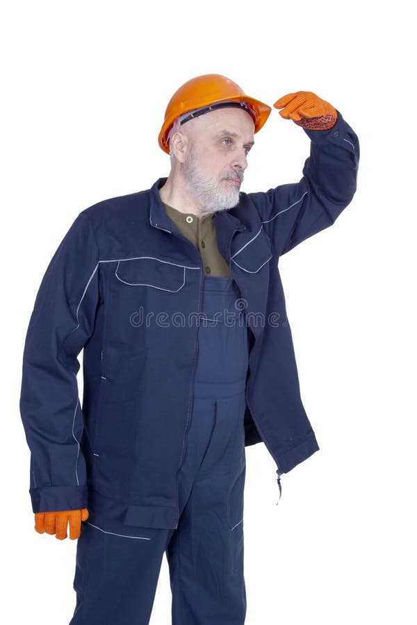 Man Builder in Working Clothes Stock Photo Image of adult, occupation