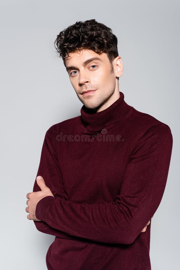 turtleneck maroon