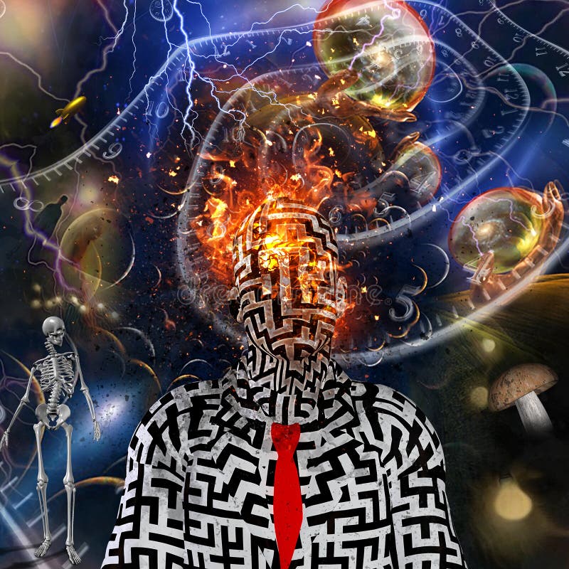 Burning head stock illustration. Illustration of elements 137233150