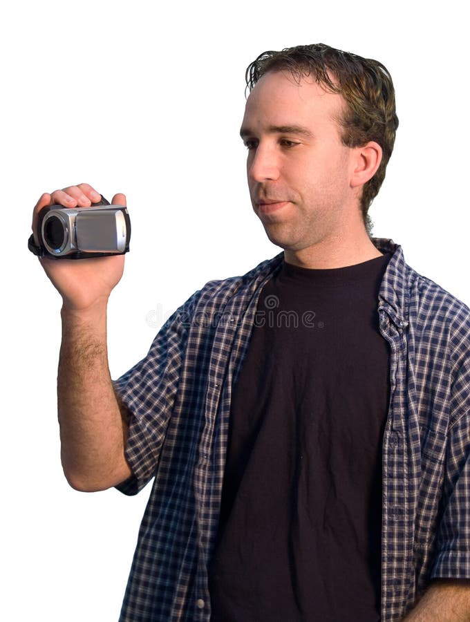 Man with Camcorder stock photo. Image of cinema, videocamera 5032164