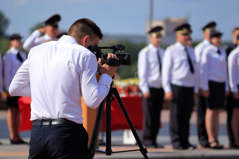Man With Camcorder stock photo. Image of hobby, photographer 5032164