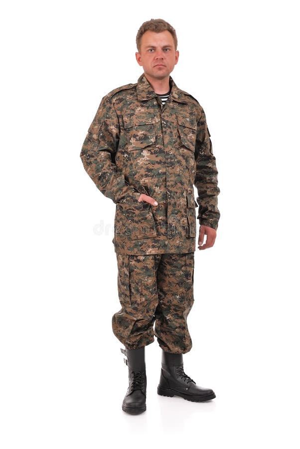 verwijzen Okkernoot Socialisme Man in camouflage stock image. Image of arms, boots, military - 14884611