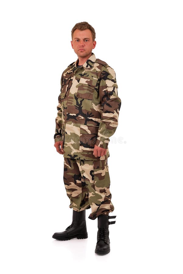 Dynamiek commando radium Man in camouflage stock image. Image of adult, camouflage - 14896339