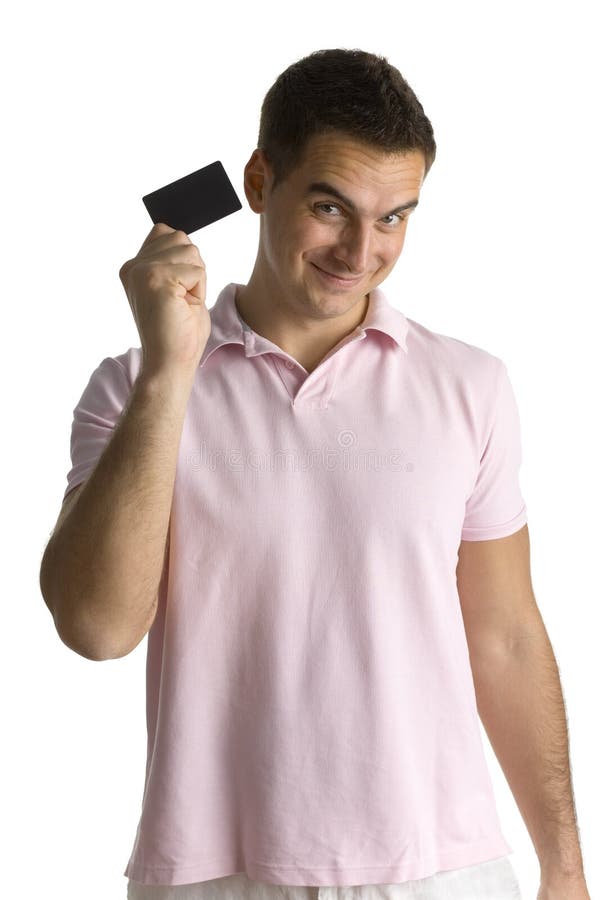 Man with card