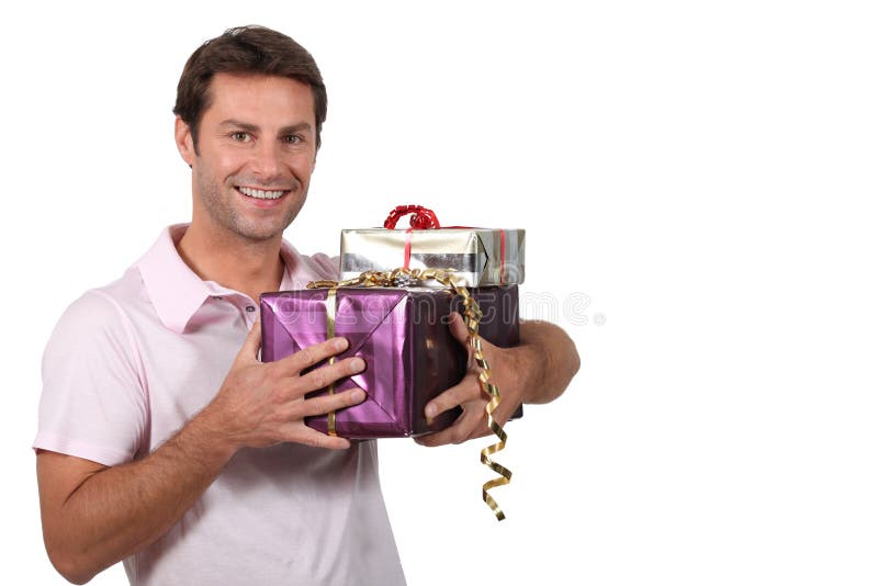 Man carrying gifts