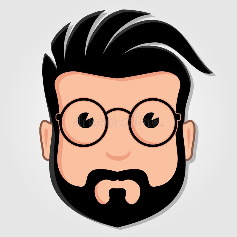 Man Cartoon Face with Glasses. Stock Vector - Illustration of hipster, cartoon: 120285193 Man Cartoon Face with Glasses. Stock Vector - Illustration of hipster, cartoon: 120285193