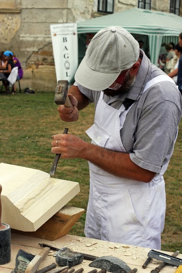 Man carving