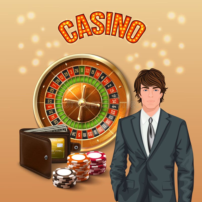 Free Vector  Cartoon casino realistic green composition with girl