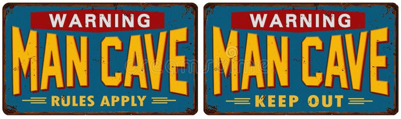 Man Cave Sign Tin royalty free stock image Man Cave Sign Tin royalty free stock image