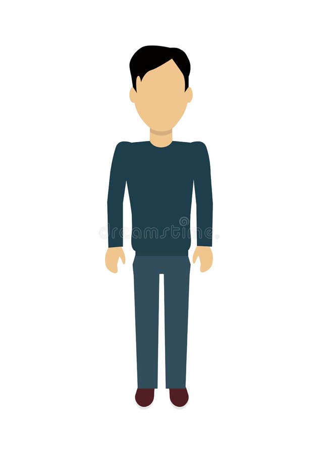 Man Character Template Vector Illustration. Stock Vector - Illustration of  average, colorful: 79814978