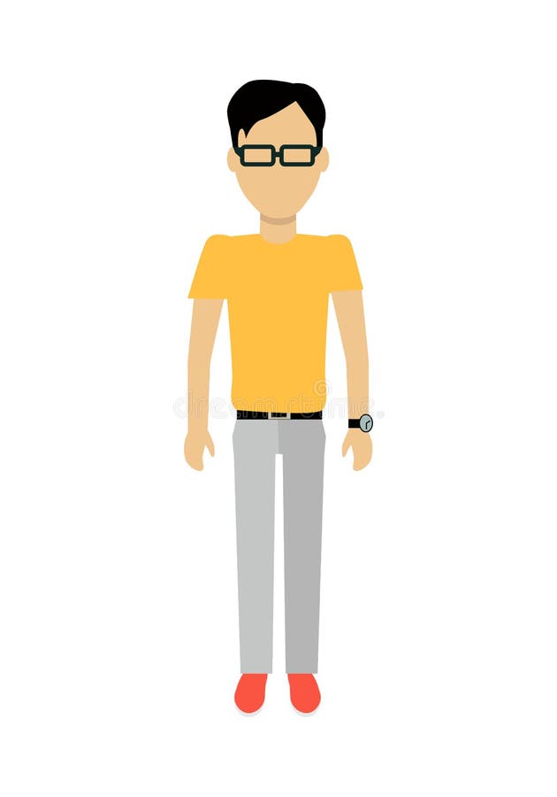 Man Character Template Vector Illustration. Stock Vector - Illustration of  avatar, manikin: 78864184