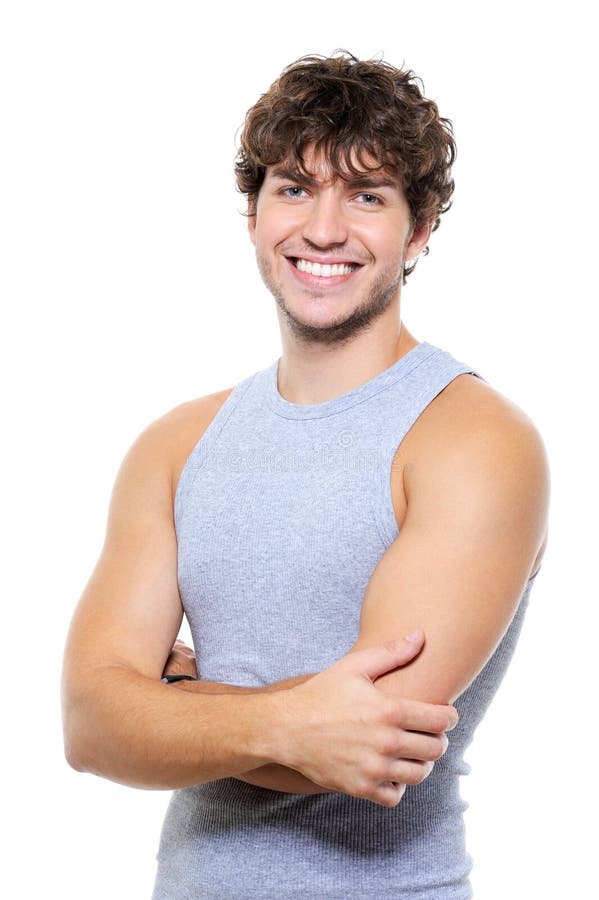 Man with charming happy smile stock image Man with charming happy smile stock image