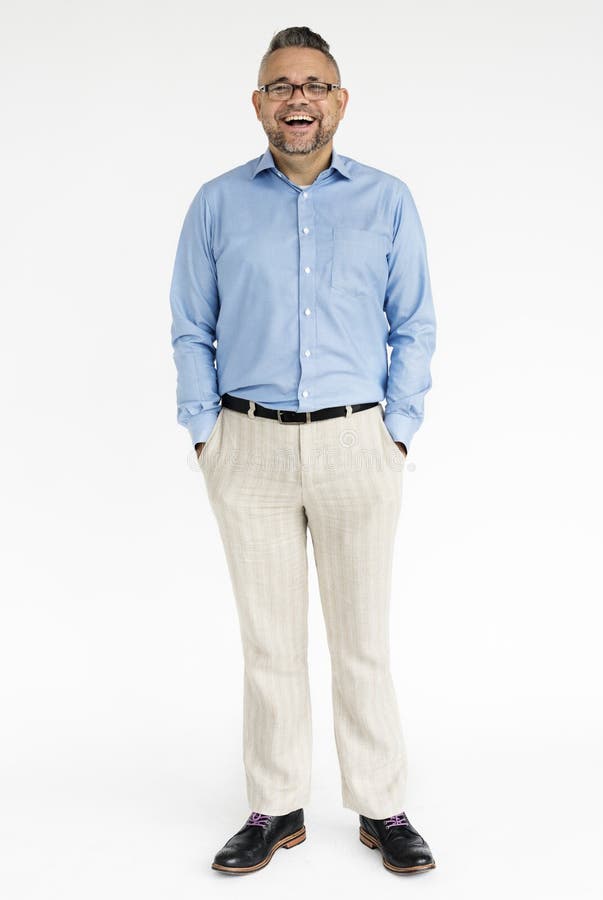 Man Cheerful Studio Portrait Concept royalty free stock photography