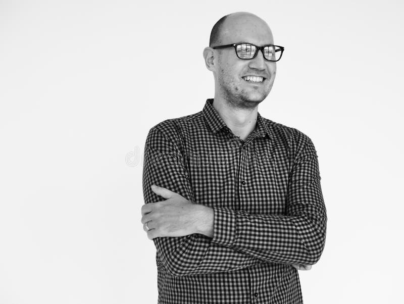 Man Cheerful Studio Portrait Concept royalty free stock photos