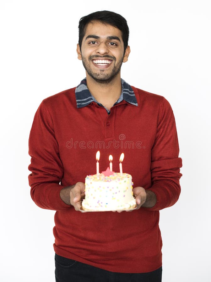 Man Cheerful Studio Portrait Concept royalty free stock images