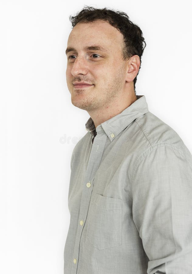 Man Cheerful Studio Portrait Concept royalty free stock images