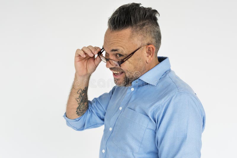 Man Cheerful Studio Portrait Concept stock image