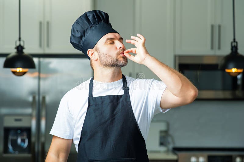 Man Chef Cooker Baker Man Chefs With Sign Of Perfect Food Chef Man Cooking Showing Sign For 