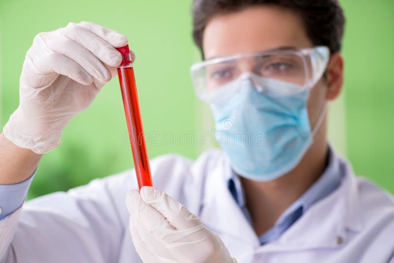 The Man Chemist Working in the Lab Stock Image Image of discovery