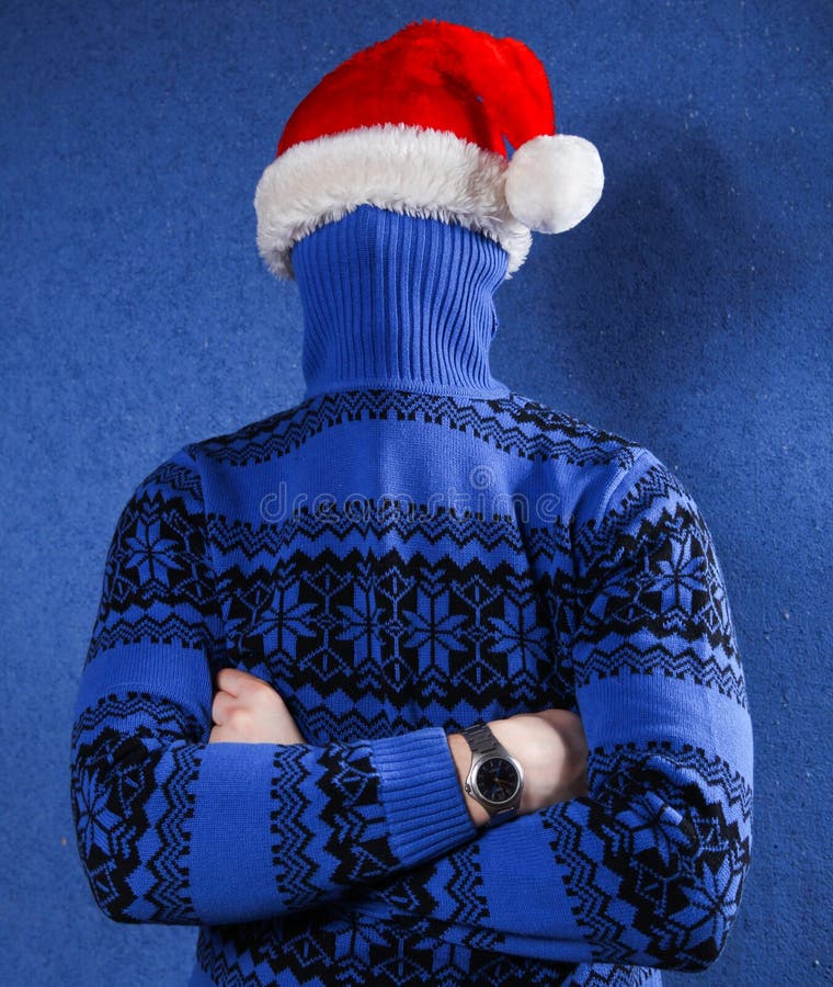 Man in christmas hat