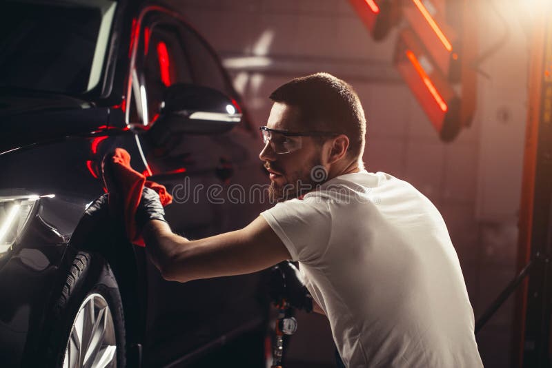 Man Cleaning Car Interior Car Detailing Valeting Concept Selective Focus  Stock Photo by ©nenadovicphoto@gmail.com 310865692