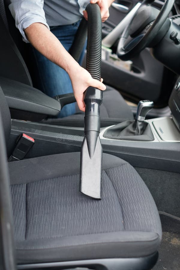 Man Cleaning His Car Interiors Stock Photo Image of protection, gloss