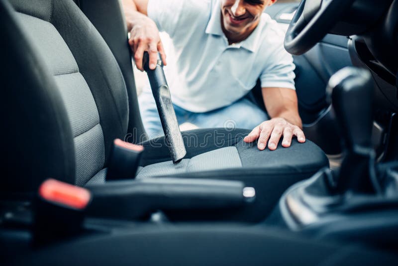 Cleaning Of Interior Of The Car With Vacuum Cleaner, Car Cleaning Stock  Photo, Picture and Royalty Free Image. Image 67558970.