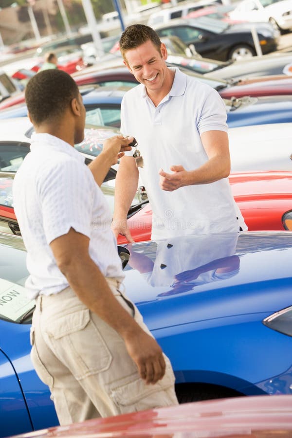 Man collecting new car stock photo. Image of american 5096114