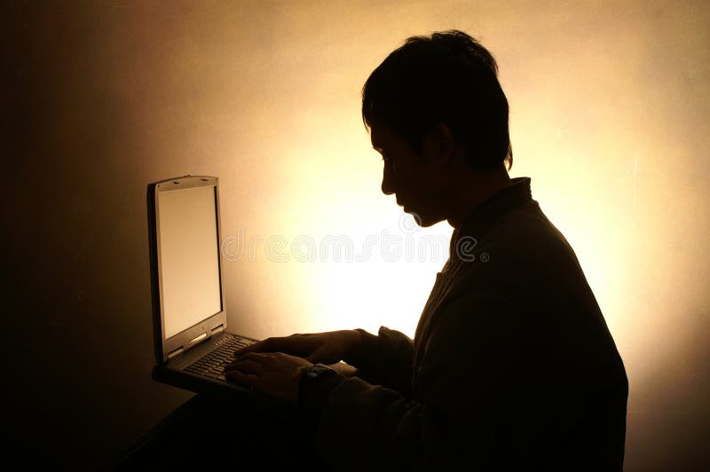 Man with computer