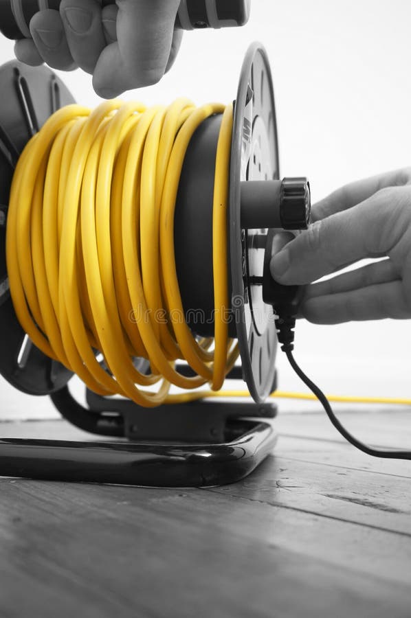 Connecting Extension Cords stock photo. Image of cable 13252296