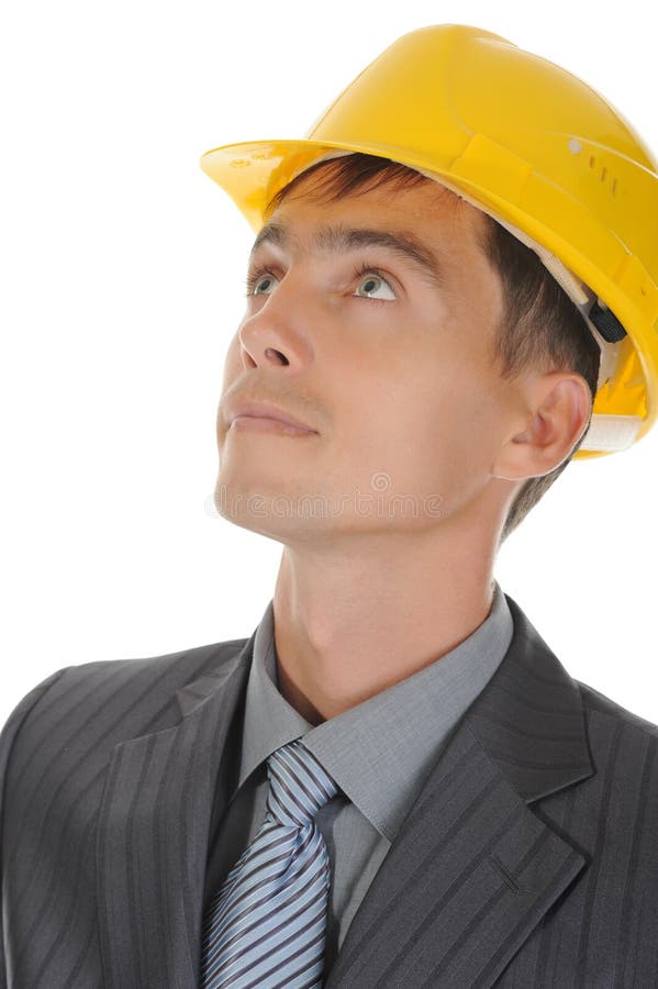 Man with Construction Helmet Stock Photo Image of hardhat, helmet