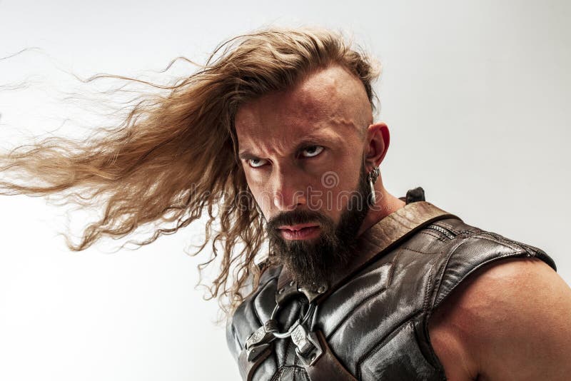 Man in Cosplaying Thor Isolated on White Studio Background Stock Image -  Image of caucasian, person: 146903367